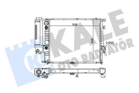 Радіатор охолодження двигуна kale oto radyator 348900 на Бмв E34