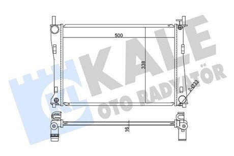 Радіатор охолодження двигуна kale oto radyator 349600