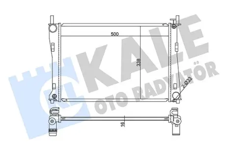 Радіатор охолодження двигуна KALE OTO RADYATOR 349600