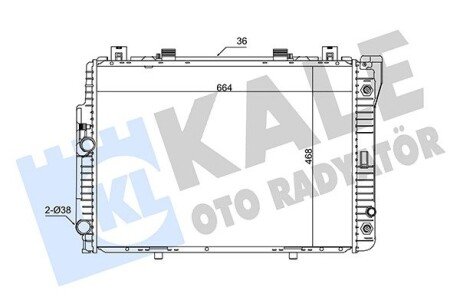 Радіатор охолодження двигуна kale oto radyator 351500 на Мерседес W140