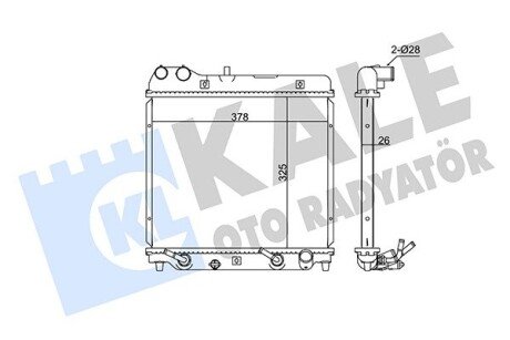 Радіатор охолодження двигуна kale oto radyator 351680