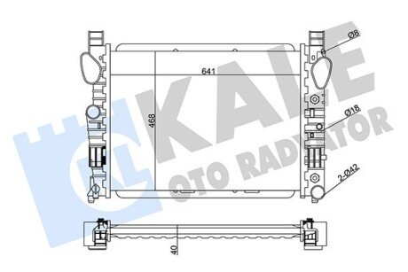 Радіатор охолодження двигуна kale oto radyator 351800 на Мерседес S-Class C215