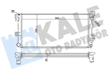 Радиатор охлаждения двигателя KALE OTO RADYATOR 351935 Додж Караван