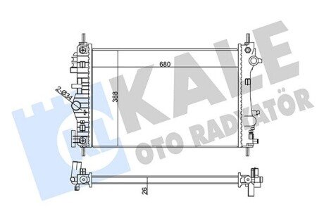 Радиатор охлаждения двигателя kale oto radyator 352300 на Опель Инсигния