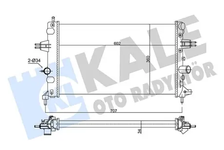 Радиатор охлаждения двигателя KALE OTO RADYATOR 354105