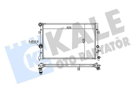Радиатор охлаждения двигателя KALE OTO RADYATOR 354245 Фольксваген Гольф 6