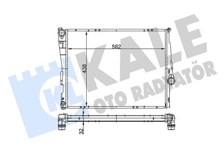 Радиатор охлаждения двигателя kale oto radyator 354400 на Бмв Z4