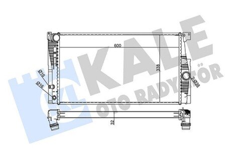 Радиатор охлаждения двигателя kale oto radyator 355005