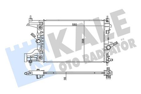 Радиатор охлаждения двигателя kale oto radyator 355200 на Chevrolet Cruze