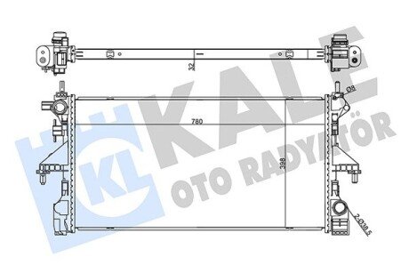 Радіатор охолодження двигуна kale oto radyator 355505