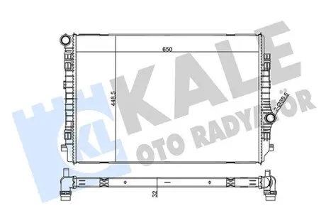 Радіатор охолодження двигуна KALE OTO RADYATOR 355535
