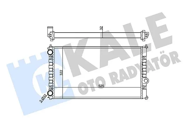 Радиатор охлаждения двигателя KALE OTO RADYATOR 355590
