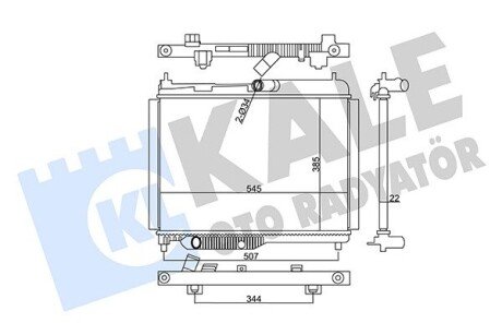 Радиатор охлаждения двигателя kale oto radyator 355745 на Форд Экоспорт