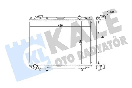 Радиатор охлаждения двигателя KALE OTO RADYATOR 356200 Мазда Бт 50