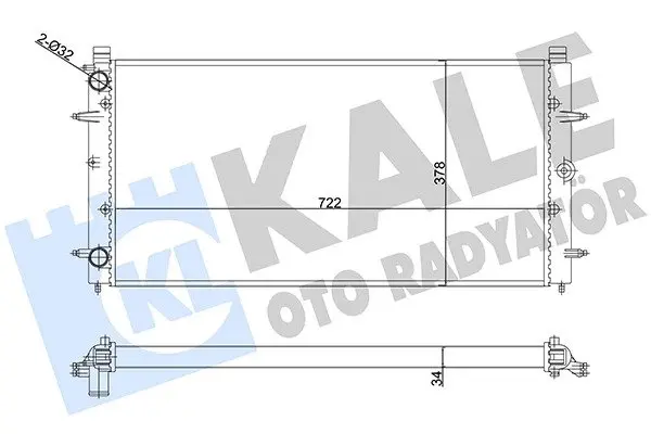 Радіатор охолодження двигуна KALE OTO RADYATOR 356880 (фото 1)