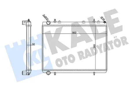 Радиатор охлаждения двигателя KALE OTO RADYATOR 356915