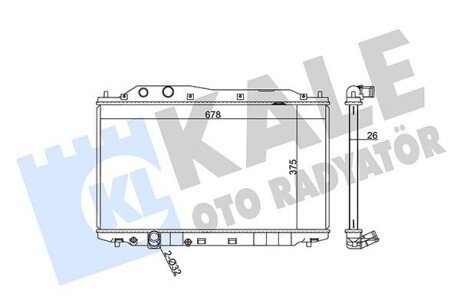 Радіатор охолодження двигуна kale oto radyator 357200