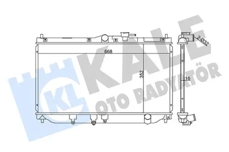 Радіатор охолодження двигуна KALE OTO RADYATOR 357700