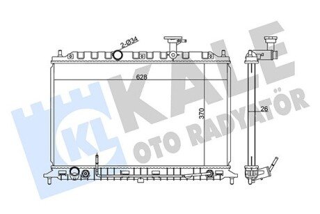 Радиатор охлаждения двигателя kale oto radyator 359100 на Киа Рио 2