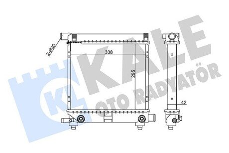 Радиатор охлаждения двигателя kale oto radyator 361200