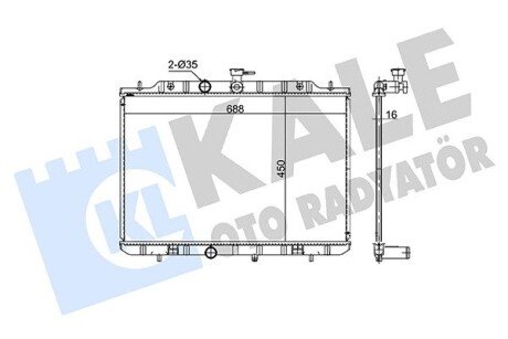 Радіатор охолодження двигуна kale oto radyator 362330