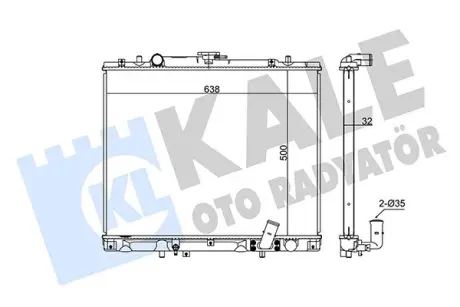 Радиатор охлаждения двигателя KALE OTO RADYATOR 362400