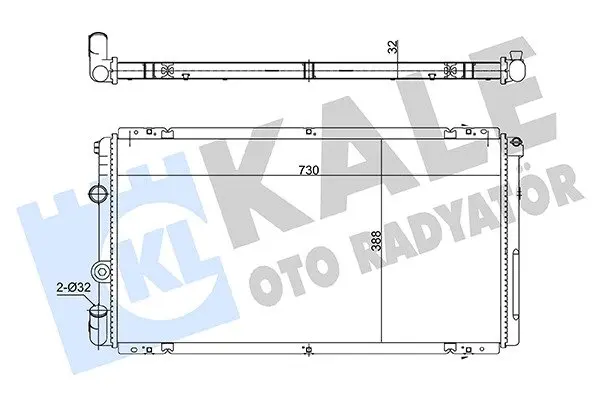Радіатор охолодження двигуна KALE OTO RADYATOR 362735 (фото 1)