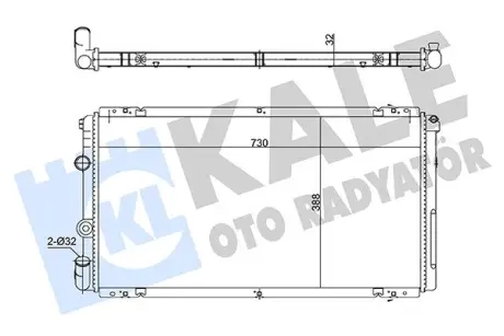 Радіатор охолодження двигуна KALE OTO RADYATOR 362735