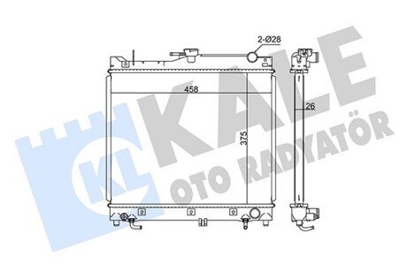 Радиатор охлаждения двигателя kale oto radyator 365700 на Сузуки Джимни