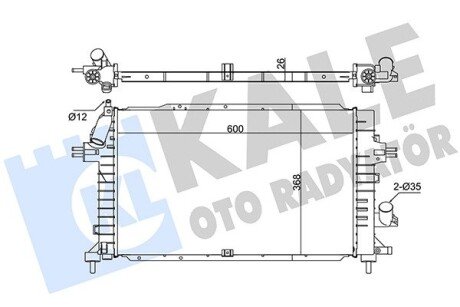 Радиатор охлаждения двигателя kale oto radyator 371300