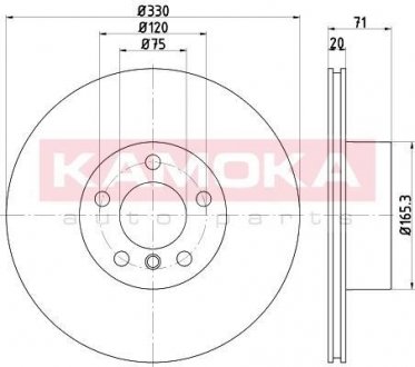 Гальмiвнi диски kamoka 103220