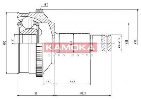 Шрус (граната) внутрішній-зовнішній kamoka 6574