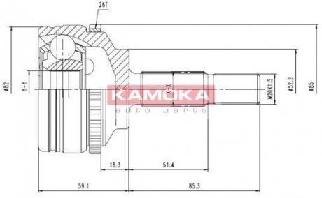 Шрус (граната) внутрішній-зовнішній kamoka 7140