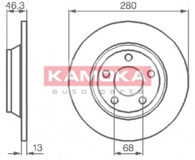 Тормозной диск kamoka 1031518