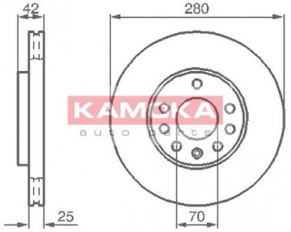 Гальмівний диск kamoka 1032082