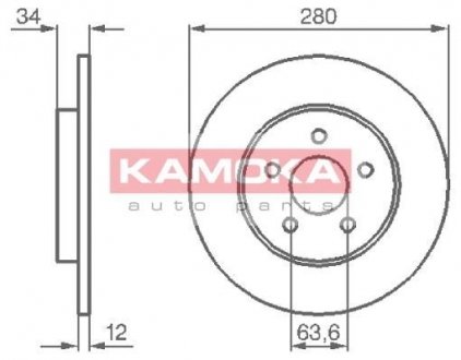 Задний тормозной диск kamoka 1032252