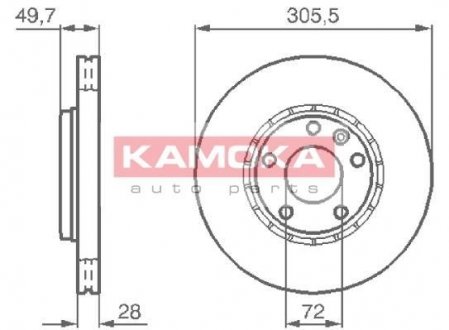 Тормозной диск kamoka 1032408