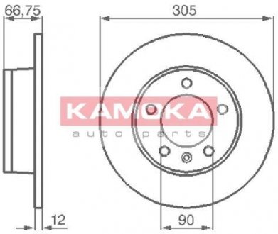 Задний тормозной диск kamoka 1032544