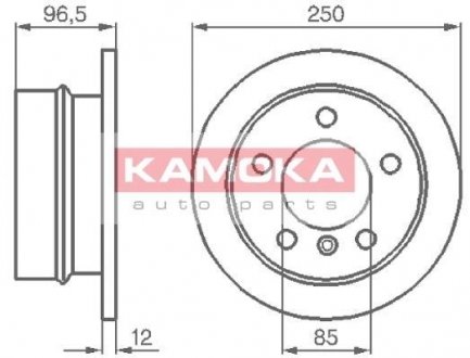 Задній гальмівний (тормозний) диск kamoka 103454