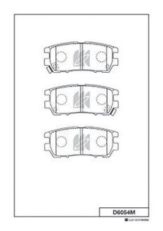 Колодки ручного (стоячого) гальма kashiyama D6054M на Митсубиси Паджеро 2