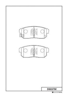 Тормозні (гальмівні) колодки kashiyama D9037M