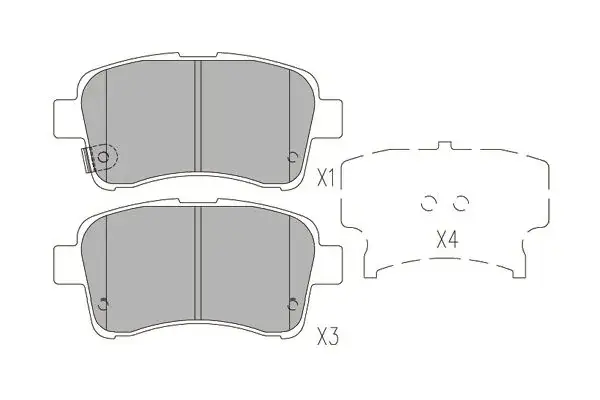 Передні тормозні (гальмівні) колодки Kavo parts KBP-8528 (фото 1)