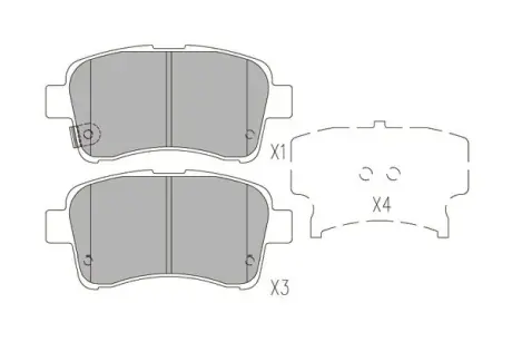Передні тормозні (гальмівні) колодки Kavo parts KBP-8528