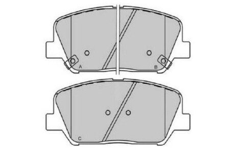 HYUNDAI Комплект гальмівних колодок i30 (GD) 1.4 CRDi 12-, KIA CEED (JD) 1.4 CVVT 12-18 kavo parts KBP-3060 на Hyundai I30