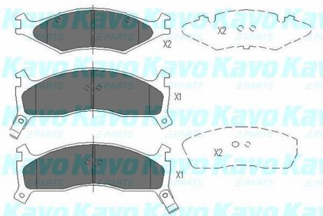 Передние тормозные колодки kavo parts KBP-4008