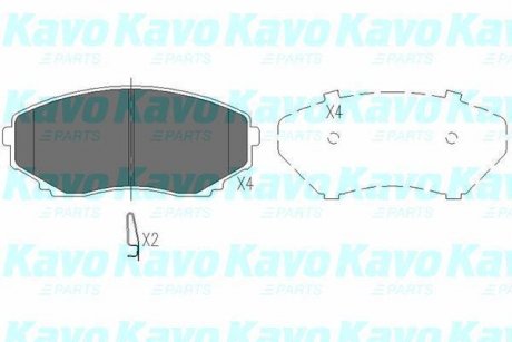 Передні тормозні (гальмівні) колодки kavo parts KBP-4530