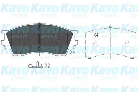 Передние тормозные колодки kavo parts KBP-4529