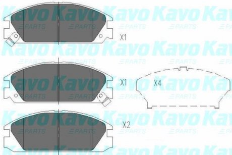 Передні тормозні (гальмівні) колодки kavo parts KBP-2020