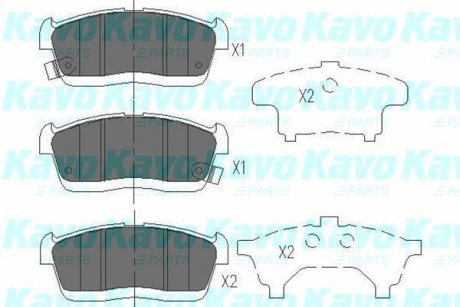 Передні тормозні (гальмівні) колодки kavo parts KBP-1515