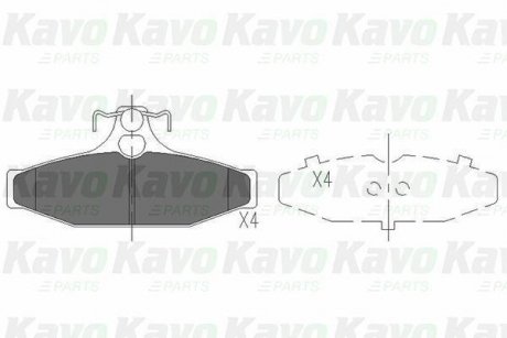 Передние тормозные колодки kavo parts KBP-7503